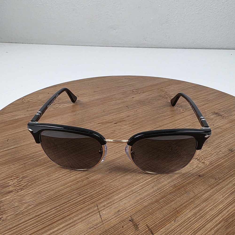 Persol 3105-S Sunglasses Mens 51-20-145 Black Gray Gradient Tinted Italy 1128/71